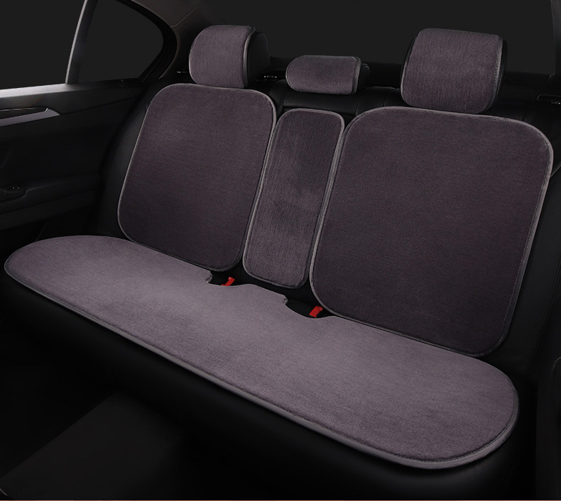 2024 Pure Wool Car Cushion Winter Short Plush Warm Non-Slip Cashmere Plush Cushion Car Cushion Universal Cushion Chair Cover