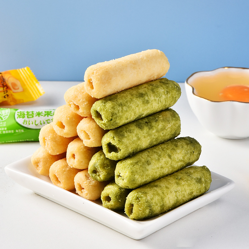 Crispy Energy Bar with Whole Grain Rice, Sesame Brittle Coating, Salted Egg Yolk Flavor, Bulk Packaging, Wholesaler-Specific Children's Snack