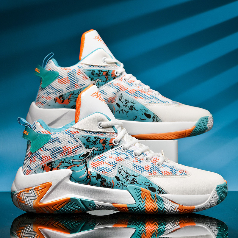 Factory Direct Sales of Men's and Women's Basketball Shoes, Breathable, Practical, Wear-Resistant, Non-Slip, Outdoor Basketball Shoes, Basketball Shoes