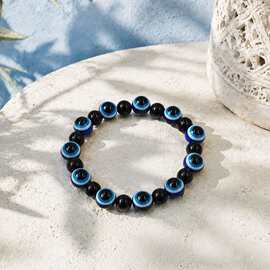 土耳其蓝眼睛复古民族弹力手串EvilEye Bracelet男女同款个性配饰