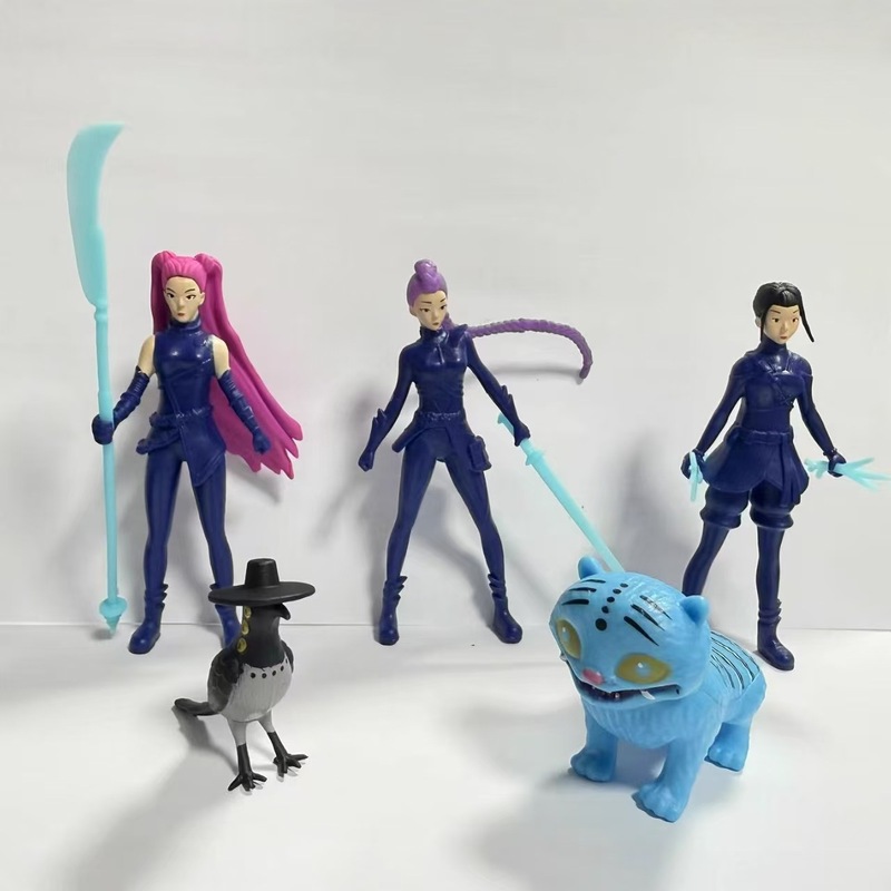 跨境新品 2-4.5寸猎魔女团手办明星老虎游戏周边模型公仔玩偶袋装|undefined
