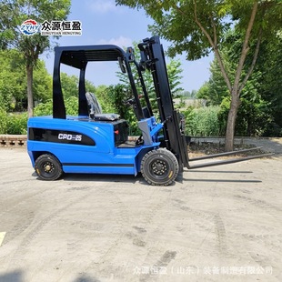 Electric Forklift 2.5 Tons Battery Stacking Lift Loading and Unloading Truck Manual Hydraulic Lift Four-Wheel Electric Forklift
