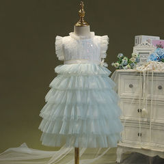 女童夏季公主風時尚生日禮服蛋糕裙3-6歲網紗連衣裙女孩仙氣