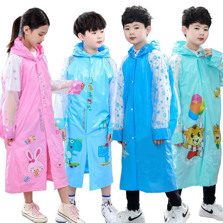 Impulse Promotion Children's Raincoat with Book Position Cartoon Poncho for Boys and Girls Kindergarten Fashion Students