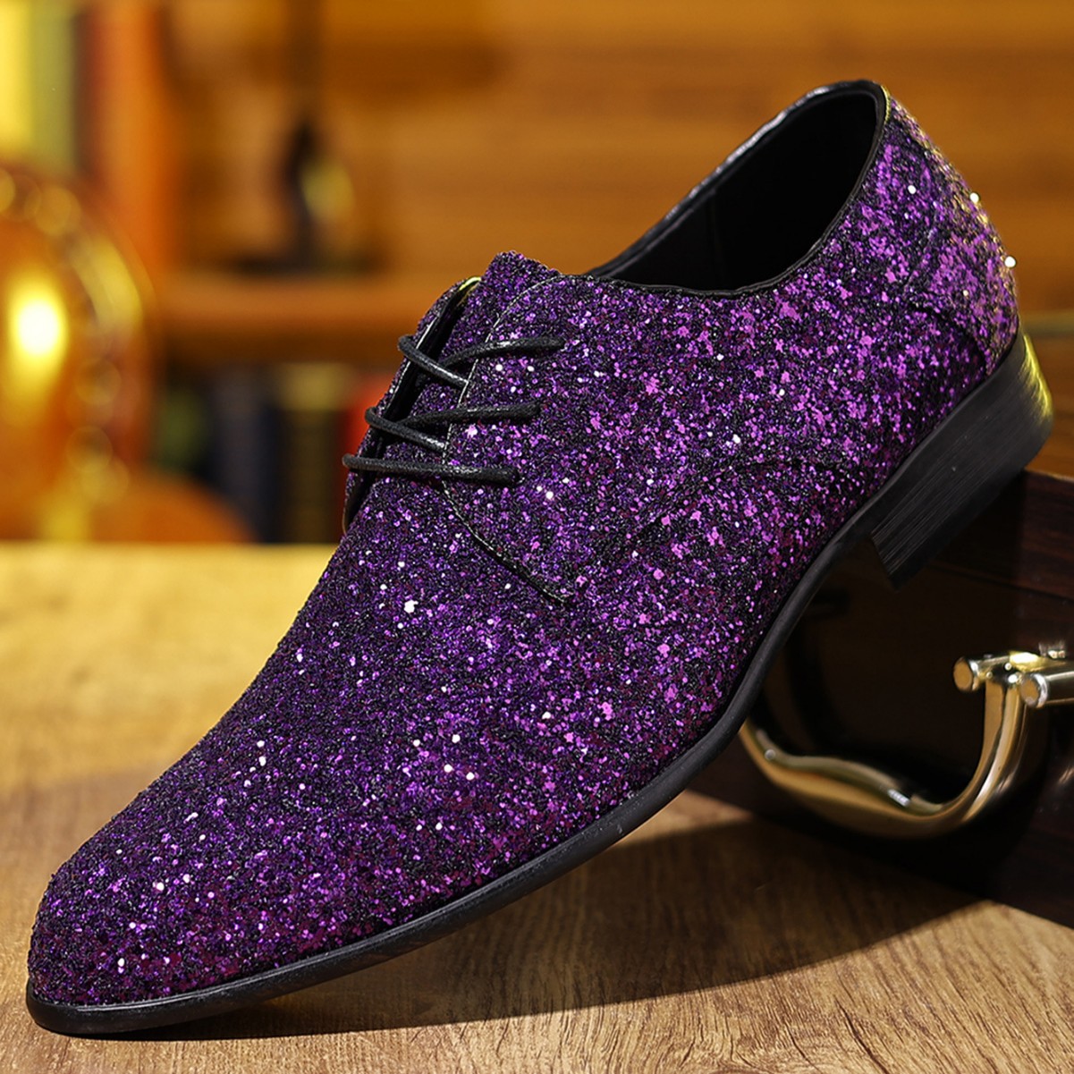 Men's casual comfortable breathable trend glossy shoes English style…