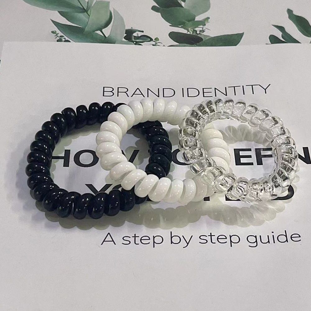 Boucle de ligne téléphonique de couleur bonbon, cheveux attachés de fille douce, bandeau en caoutchouc, cheveux en corde coréens simples et sans trace_voghion.com