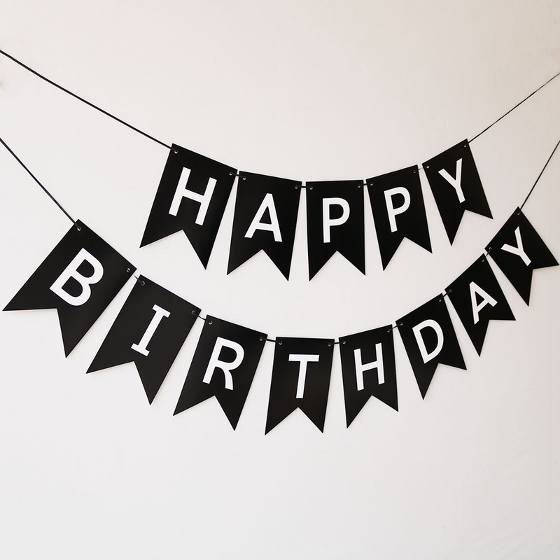 箔押し魚尾誕生日おめでとう旗happy birthdayパーティー装飾誕生日おめでとうバナー花|undefined