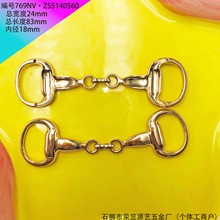凹凸钻扣金属定 制半圆形金色直销直供链条手套裤腰拉丝裤腰环扣