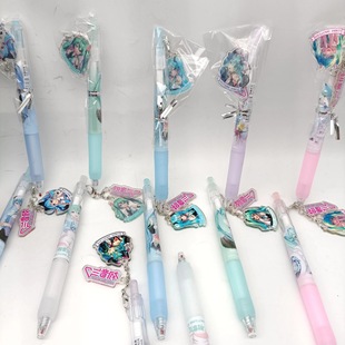 Creative high-value girl heart first sound future pendant gel pen students write smoothly and smoothly press the pen