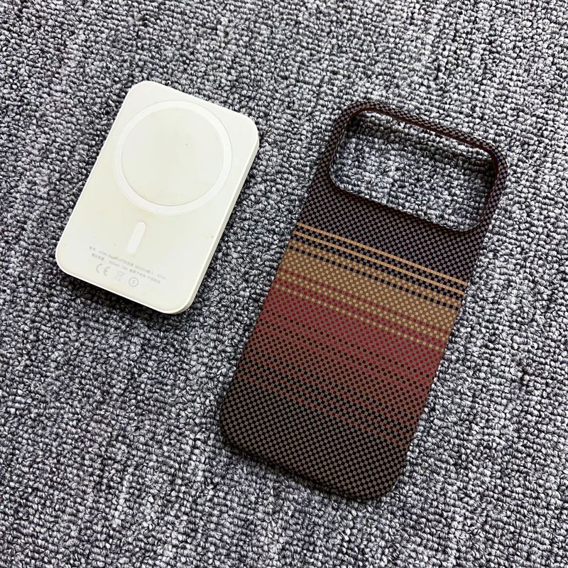 适用iPhone17pro手机壳磁吸凯夫拉纹碳纤维苹果15p半包磨砂保护套|undefined