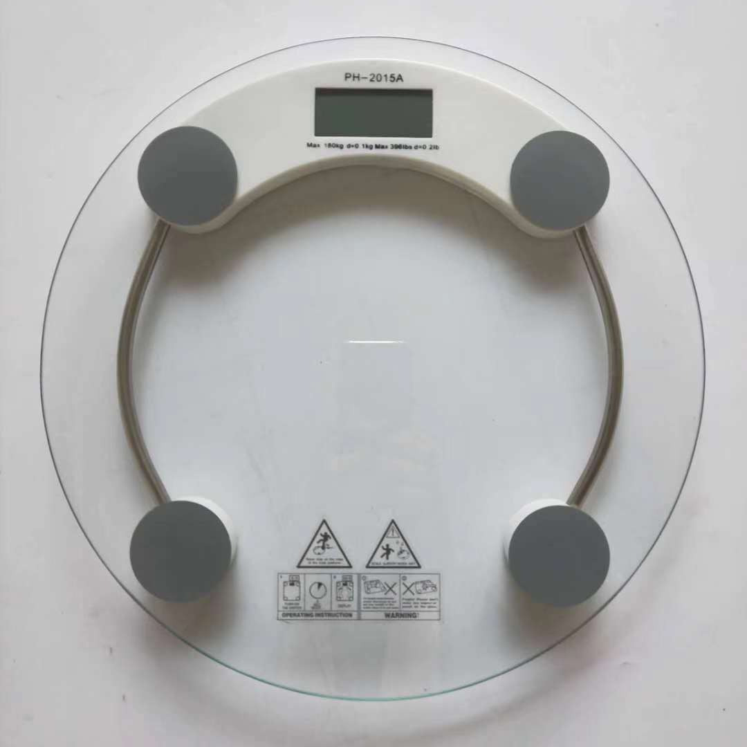 厂家透明秤33CM家用电子健康体重秤人体称礼品秤批发团购钢化玻璃