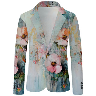 Winter Business Suit Holiday Jacket Multi-Element Multi-Pattern 3D Printed Work Clothing Casual Wear Cardigan Jacket