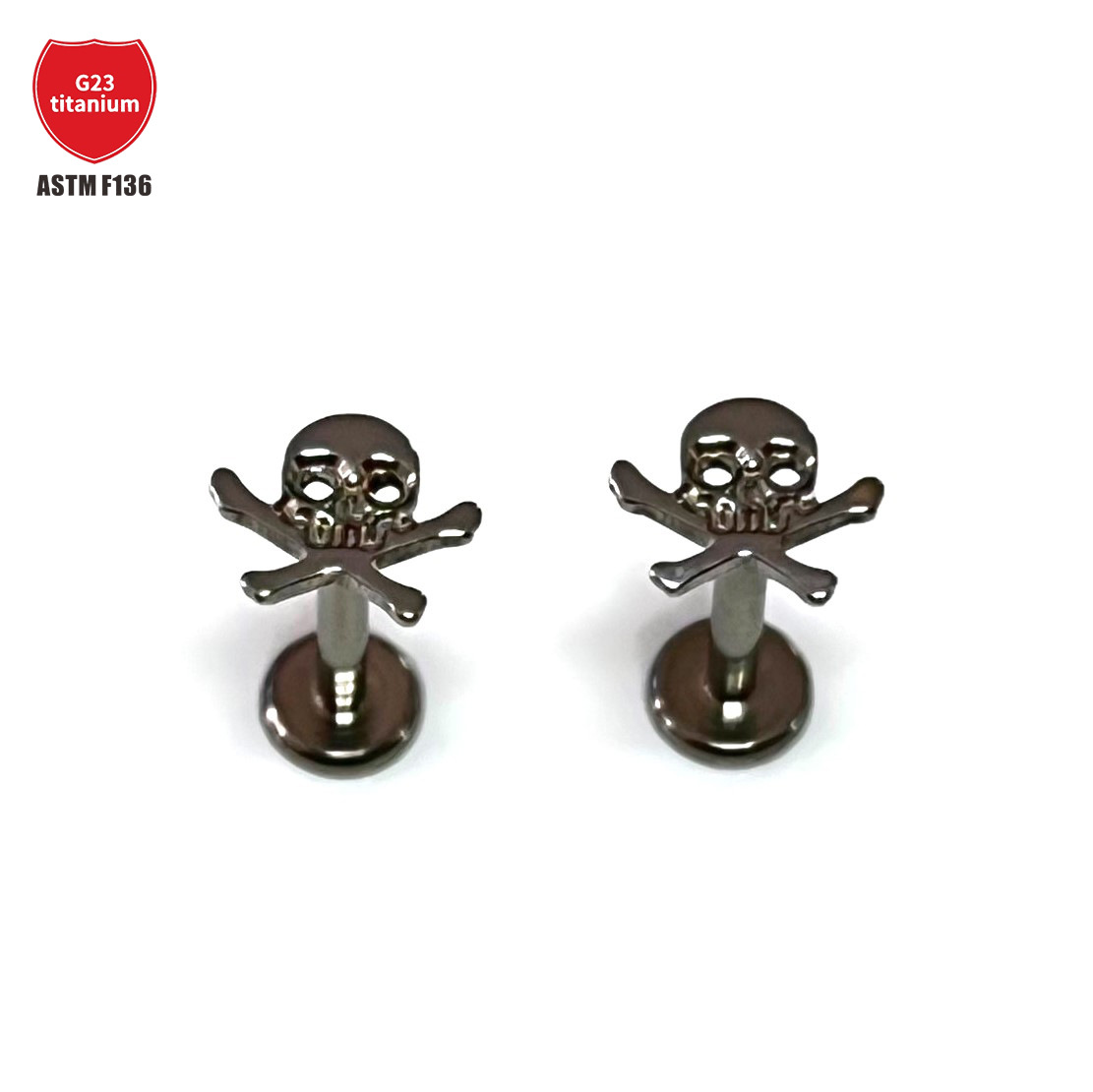 Pointed titanium steel lip stud product view