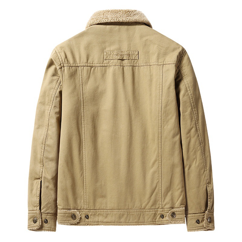 Chaqueta casual de otoño e invierno de hombres de mediana edad para papá de mediana edad y ancianos abrigo grueso de 40 años de edad 50 Top con forro polar