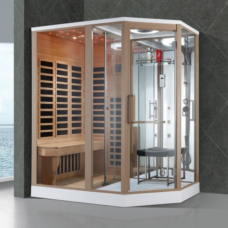 Cuarto de baño de vapor doméstico ducha integrada separación de vapor seco y húmedo tamaño no estándar sauna de vapor seco sala de energía