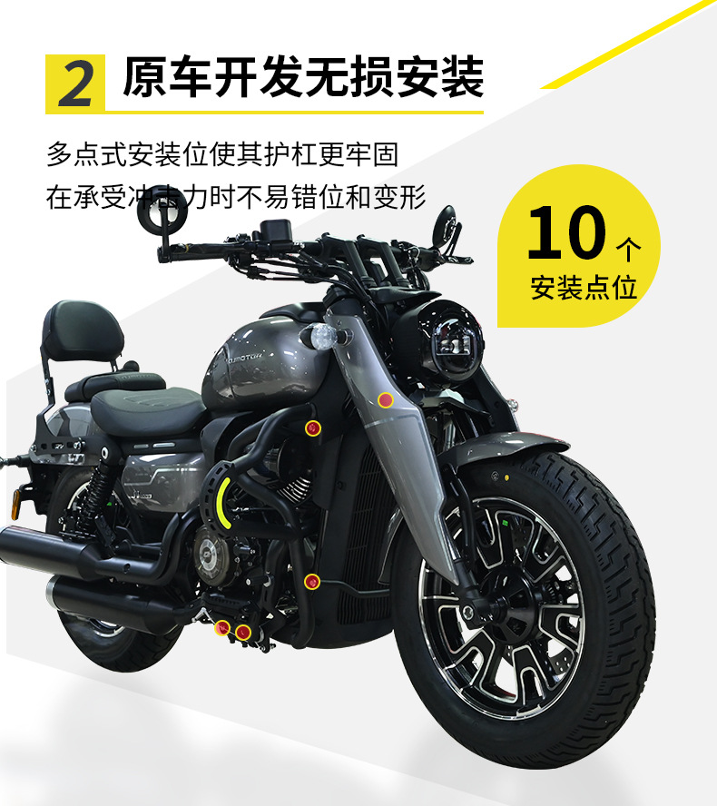 Suitable for Qianjiang Flash 400 Bumper Anti-Collision Anti-Fall Guard Bar Folding Backrest Quick-Release Side Bag Rack Modification