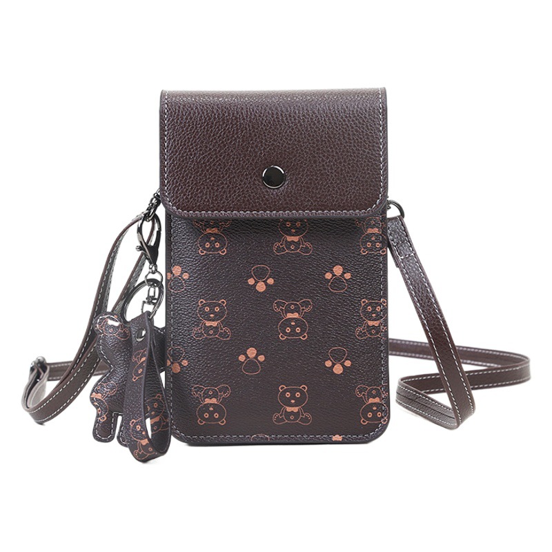 New Mini Mobile phone bag Foreign Trade Women's Crossbody Bear Pattern Small Change bag Shoulder bag phone bag