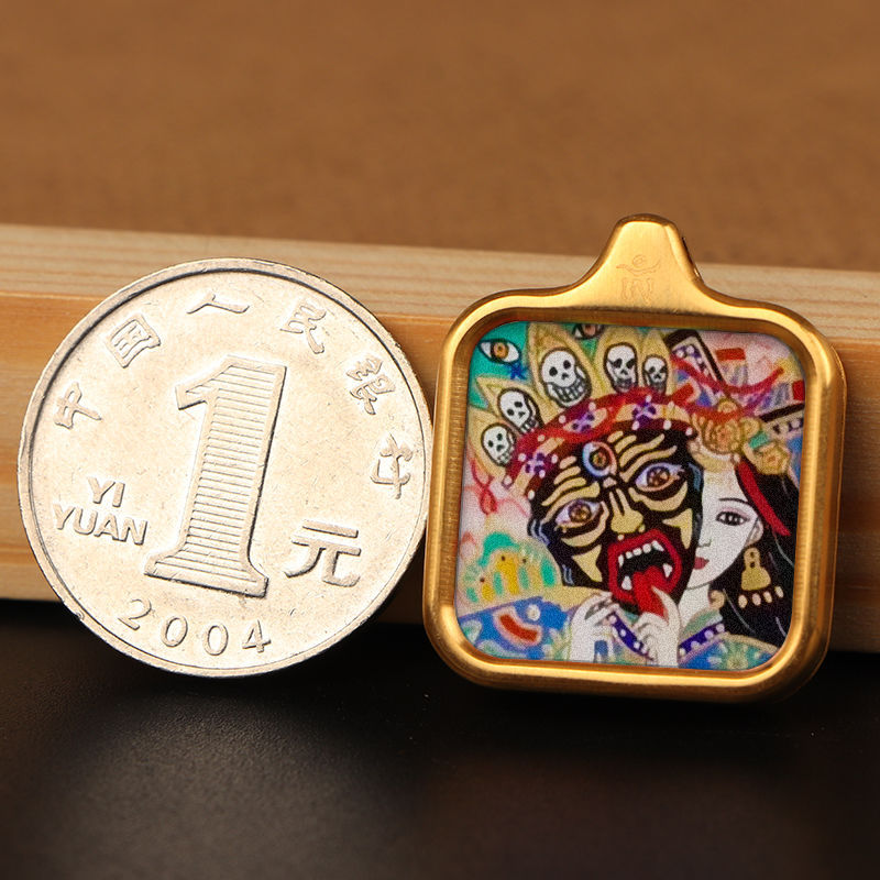 Kaifeng mini colgante Tangka Huang Zakilam tibetano joyería collar de marca budista ventas calientes