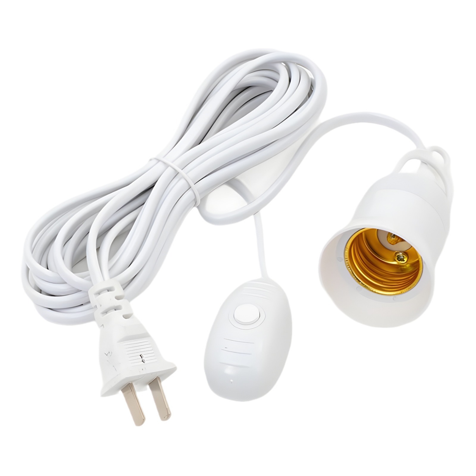 E27 tornillo cabeza de lámpara línea cabeza de lámpara con enchufe de cable de extensión colgante tipo lámpara LED base de lámpara línea lámpara