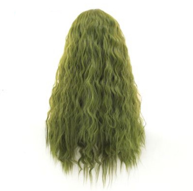 Nuevo maíz de encaje frontal pelucón ondulado pelucón fibra química al por mayor LW0048