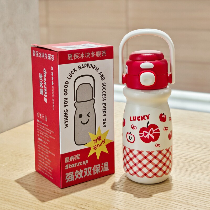 精美卡通奶瓶保温杯便携儿童真空水杯不锈钢吸管杯学生双饮杯批发|undefined