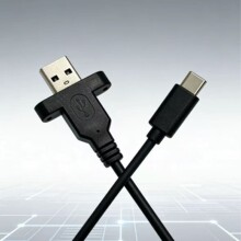 USB2.0AM带螺丝type-C数据线工业执法仪采集柜弹簧转接线充电线