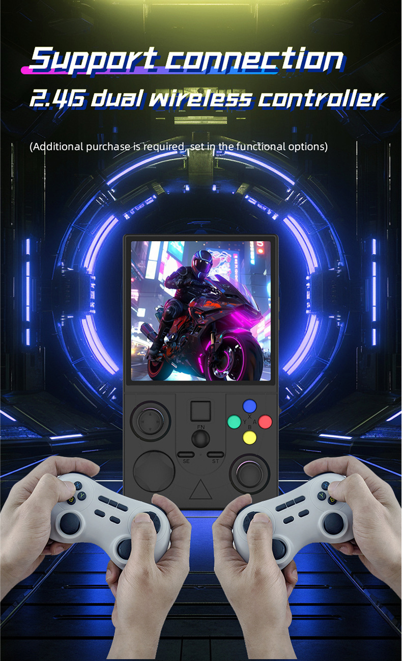 Grenzüberschreitende tragbare 4-Zoll-Open-Source-WLAN-Online-Spielkonsole im Retro-Arcade-Stil (DC40V)._voghion.com