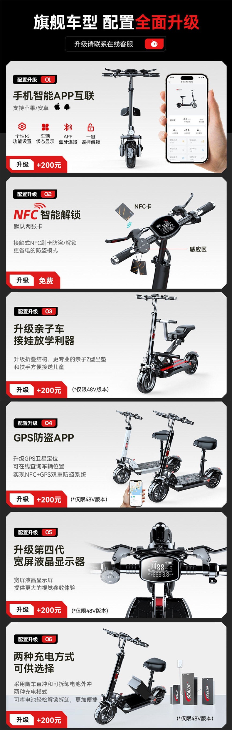 Hilop Electric Scooter Foldable Electric Vehicle Two-Wheeled Mobility Scooter Small Car Mini Electric Bike