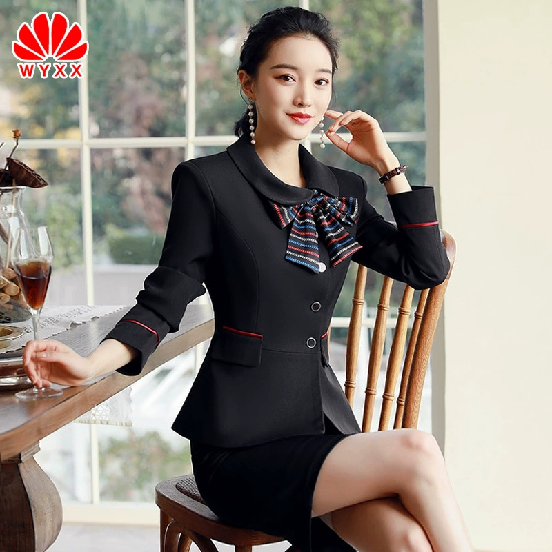 Отель Профессиональный кассир рабочая одежда женский осенне-зимний косметолог Кейтеринг горячий горшок ресторан отель костюм женская одежда костюм