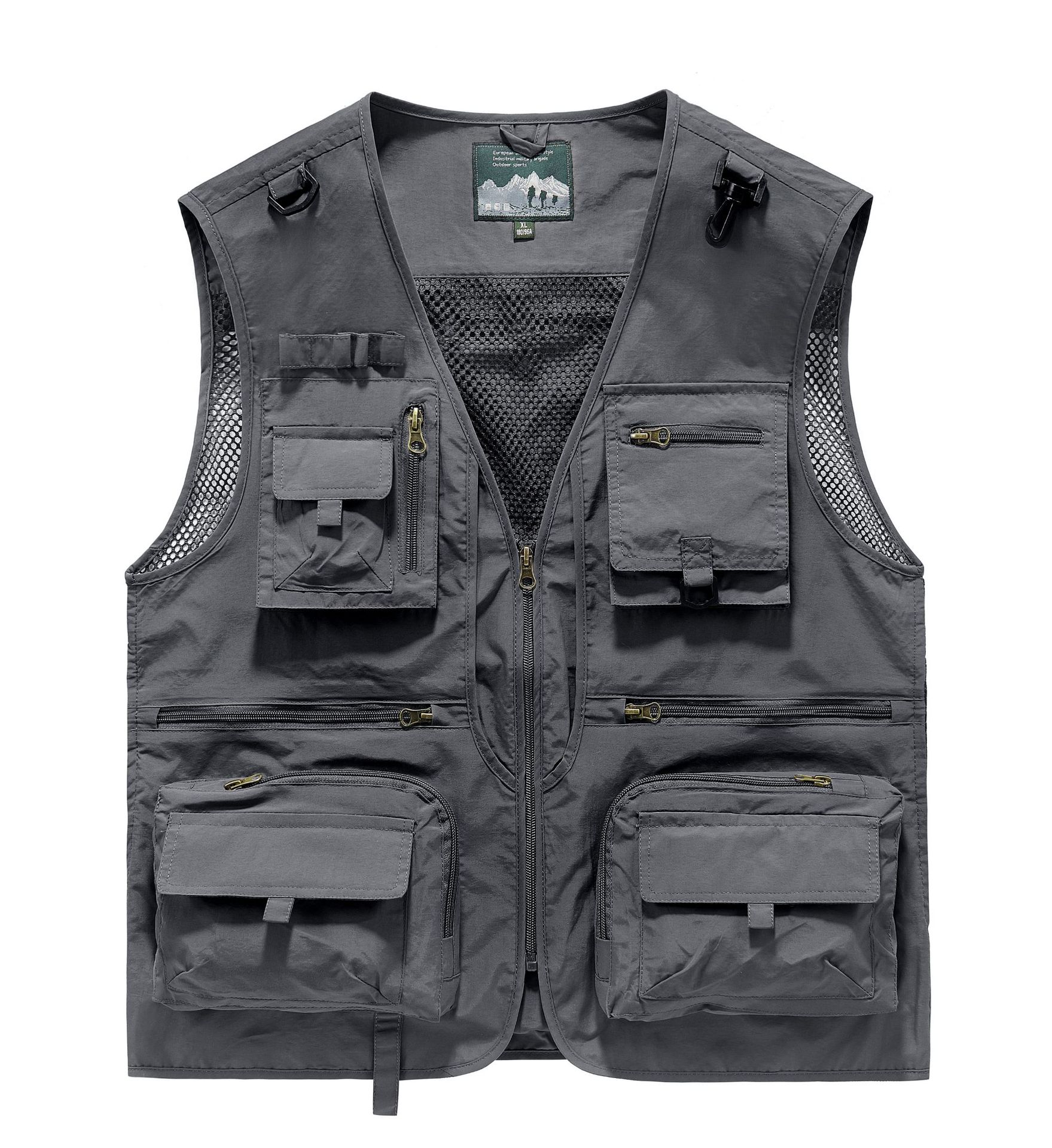 Muchos bolsillos de herramientas chaleco nuevo chaleco de hombre de verano fotografía de pesca de bolsillos chaleco chaqueta al aire libre hombre