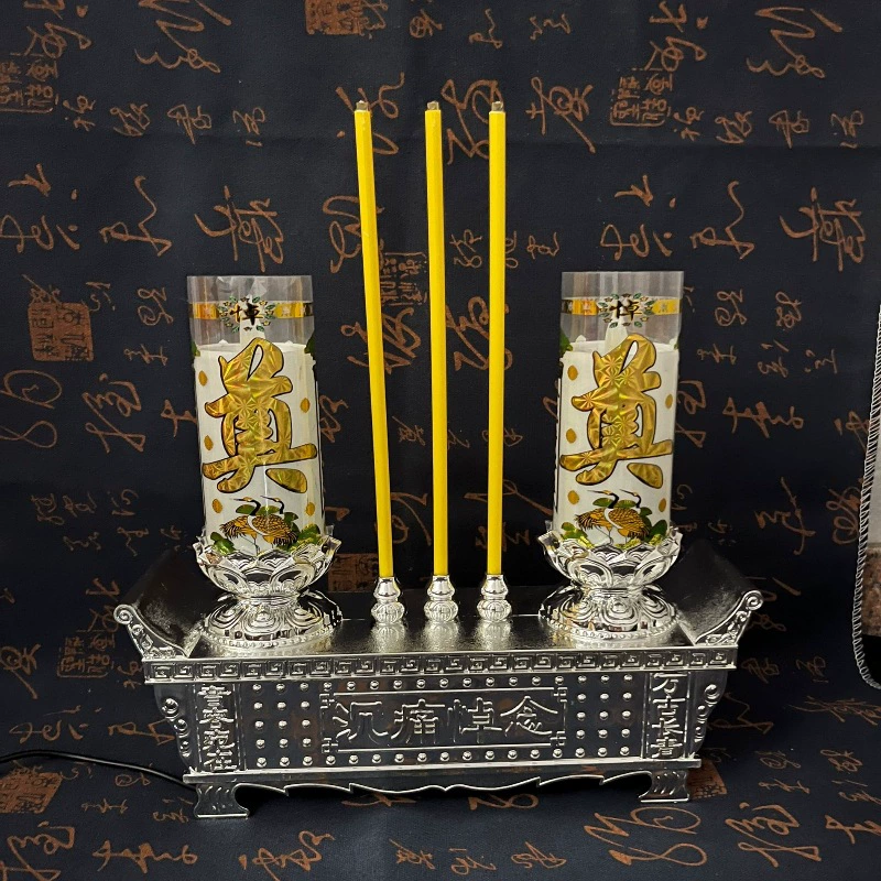 Имитация электронной белой свечи для поклонения предкам и похоронных принадлежностей, долговечная лампа для алтаря Цинмин, оптовая продажа свечей.