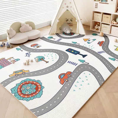 Living Room Carpet, Cute Children's: Avtomobil döşəmə paspasları - miracle-town-6090cm-one-touch-clean