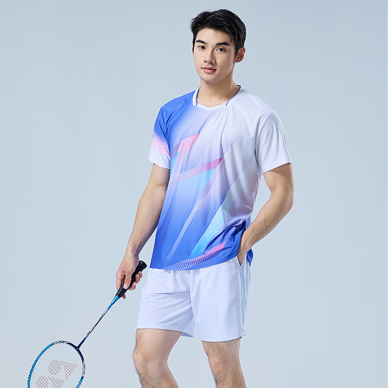 Nuevos trajes deportivos de bádminton se pueden imprimir ropa de entrenamiento ropa de voleibol de aire secado rápido ping-pong 1503