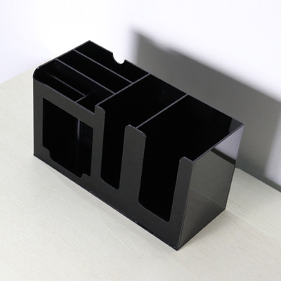 黑色亚克力餐具收纳展示盒纸杯饮料收纳盒抽屉式置物盒可打印logo|ms