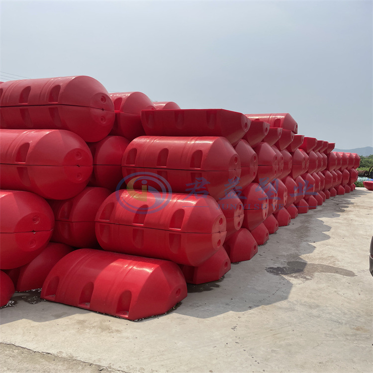 水上管道载体管线浮筒两半片夹管浮体水上夹电缆塑料浮体600*1000