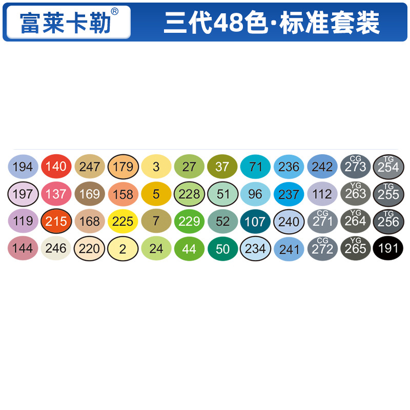 Xiupu Fule Kaler tres generaciones de rotuladores de cabeza suave alcohol aceite arte suave prueba de arte especial pluma importada