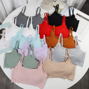 Peace of mind second generation seamless without steel ring one-piece sleep yoga gather plus size sports bra beautiful back underwear for women