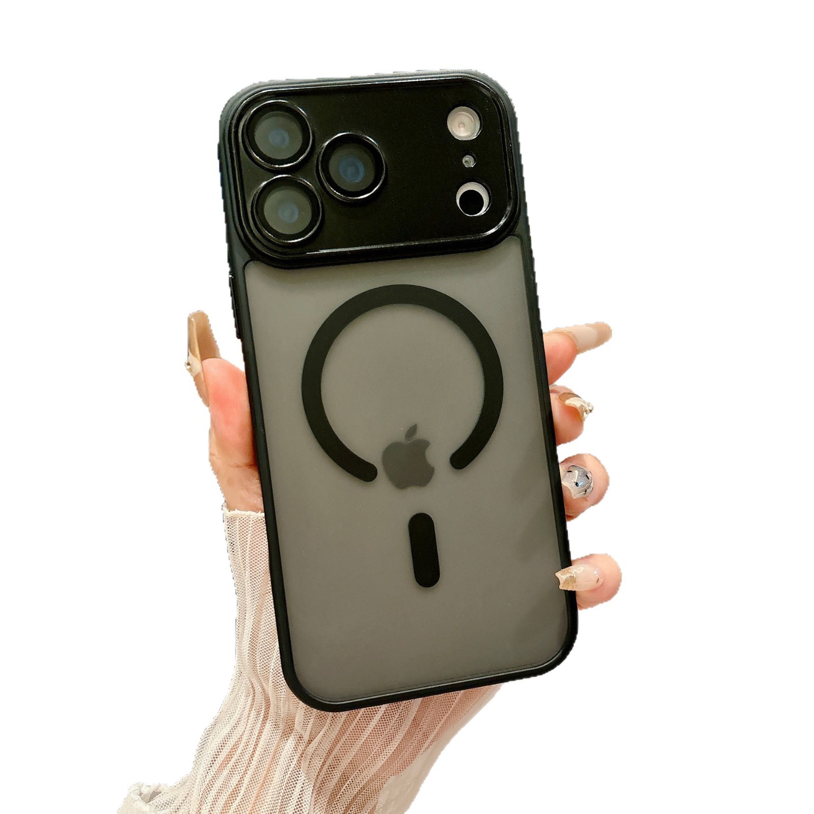 Aplicable a Apple 17promax piel succión magnética caso de teléfono celular iphone 16 / 15 pro / 14 todo incluido caso de protección en forma de C image 6