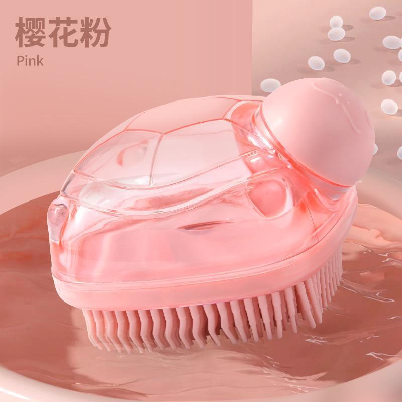 Cepillo de baño de silicona para mascotas perro gato limpieza masaje cepillo multifuncional bebé cepillo de baño