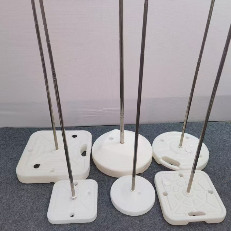 Balloon Guide Stand with Water-Filled Base, Column Pole, 1.5m Columns, 1.8m Stainless Steel Poles, 2m Telescopic Pole Base