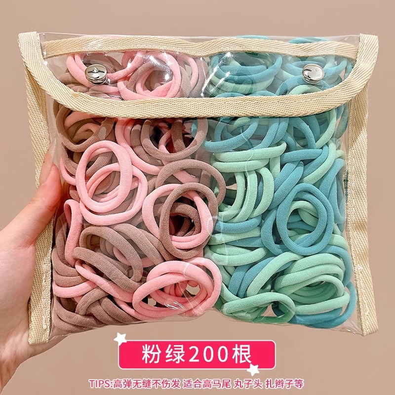 Niños lindos anillos de cabello de color correa de goma niñas de cabello de cola de caballo niñas de alta elasticidad no lastiman cabello