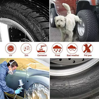 Cross-border wheel cover waterproof SUV RV Tire protective cover tire cover anti-aging sunscreen Silver
