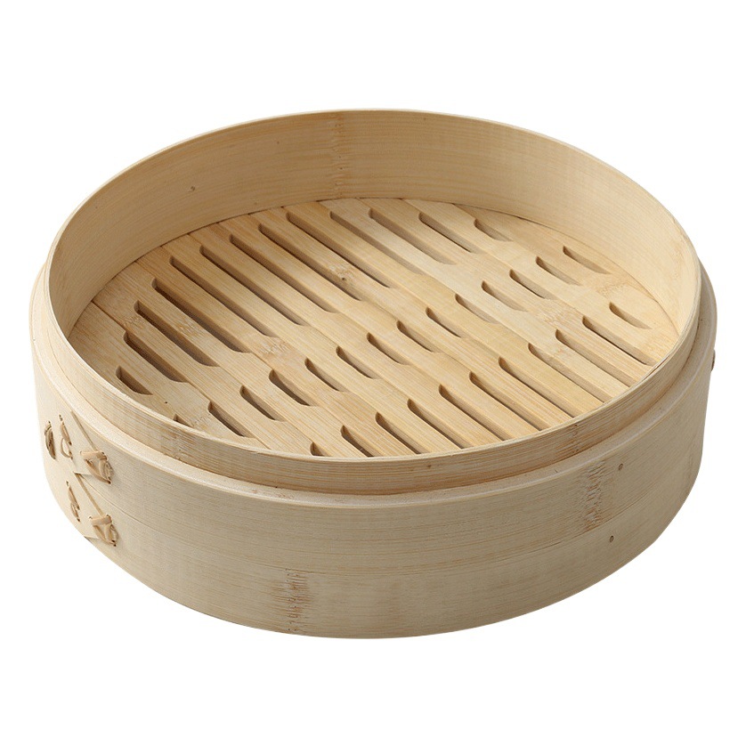 Vaporera de bambú tejida a mano Zhongfa de tres niveles para cocinar bollos y mantou, utensilios de cocina para el hogar, venta al por mayor