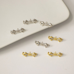 Bronze suit top accessories bow brooch collar fixed anti-leak pin DIY jewelry accessories for women