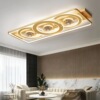 new pattern intelligence Voice Shaking head Fan Ceiling lamp LED Minimalist living room lights