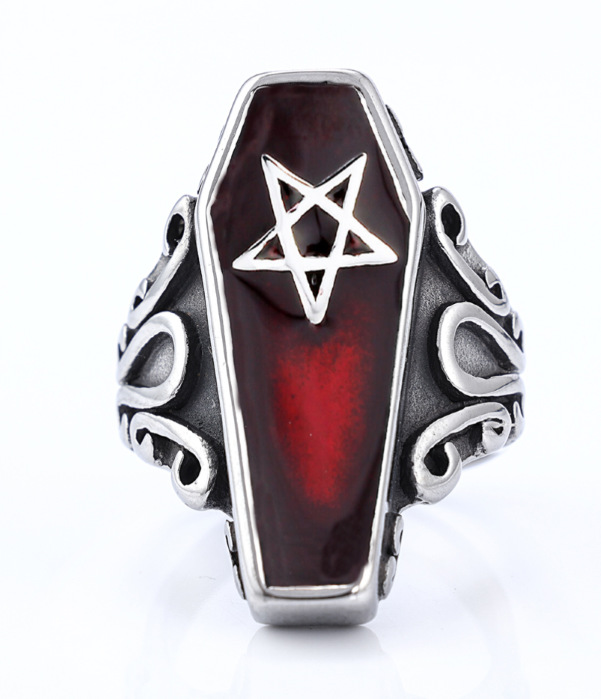 Anillo de epoxy del ataúd del zombi de la serie del cráneo del Amazonas para los hombres y las mujeres