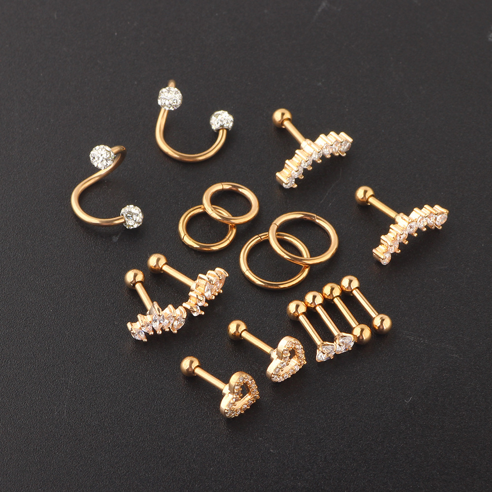 Pointed titanium steel lip stud product view