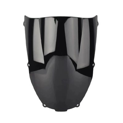 Suitable for Kawasaki ZX6R 2000-2002 ZZR600 05-08 motorcycle front windshield (Motorcycle front windshield) - smoked-black