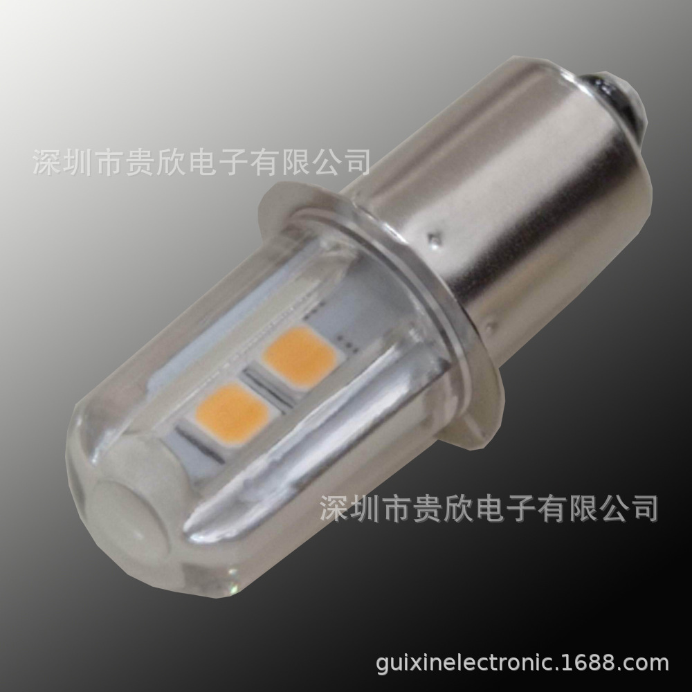 P13.5S 4LED 鹵素泡/手電筒燈泡 /3-6V 或者 12V 3V 4.5V 6V