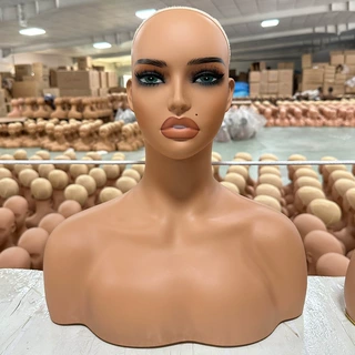 源头工厂跨境假发头模 双肩半身mannequin head 欧美假人模特头